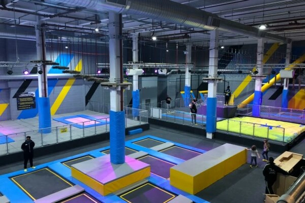 indoor trampoline park at Oxygen O2