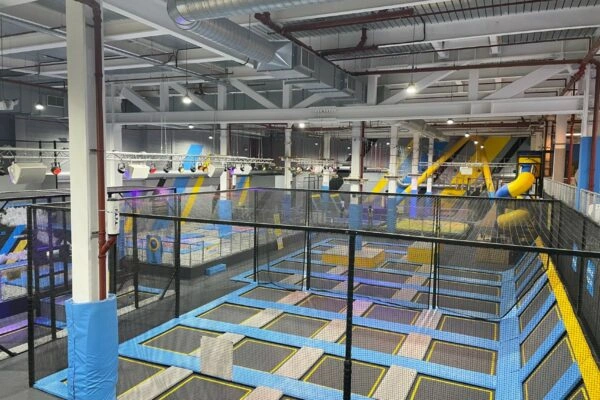 indoor trampoline park at Oxygen O2